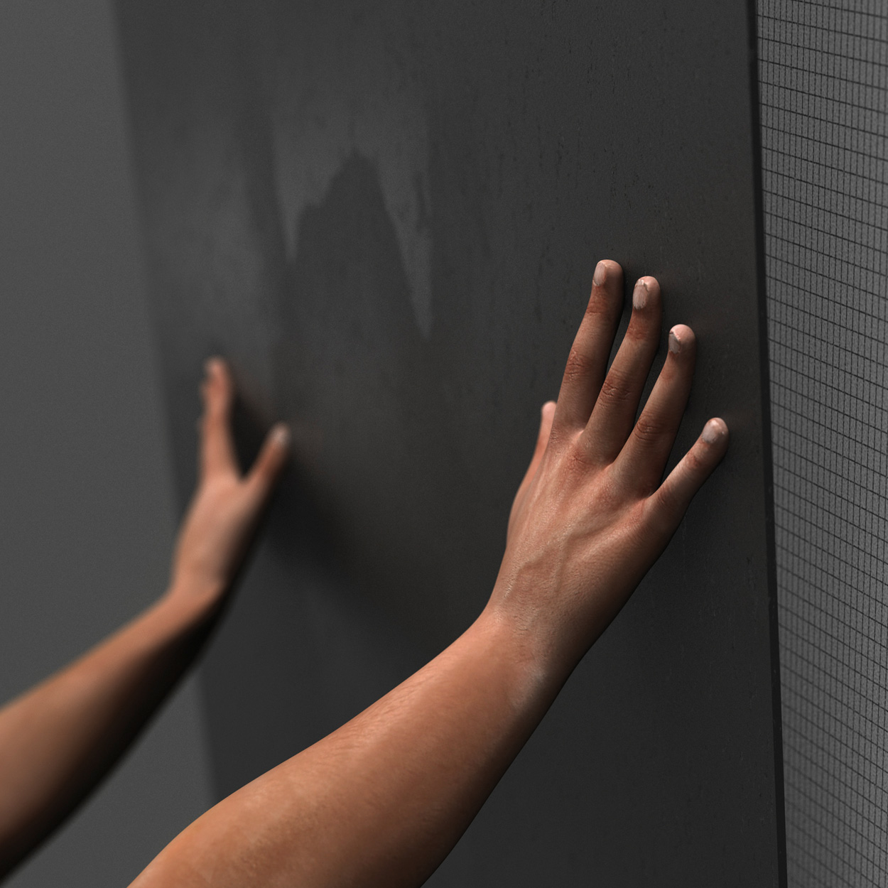 Wedi Top Wall Carbon Zwart